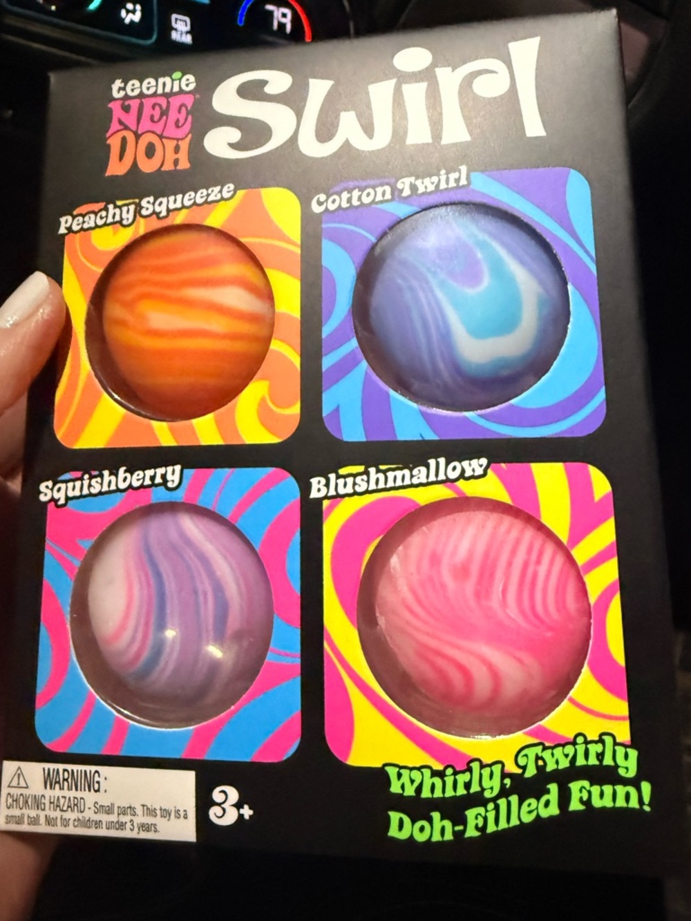 Teenie NeeDoh Swirl Doh-Filled Squishy Balls - Assorted Colors
